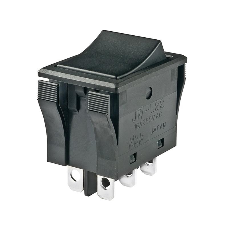 1 pcs : JWL22RAA/UCV-WL - SWITCH ROCKER DPDT 16A 125V