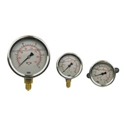 1 pcs - WIKA Analogue Pressure Gauge 40bar Back Entry, 7656056, UKAS, 0bar min.