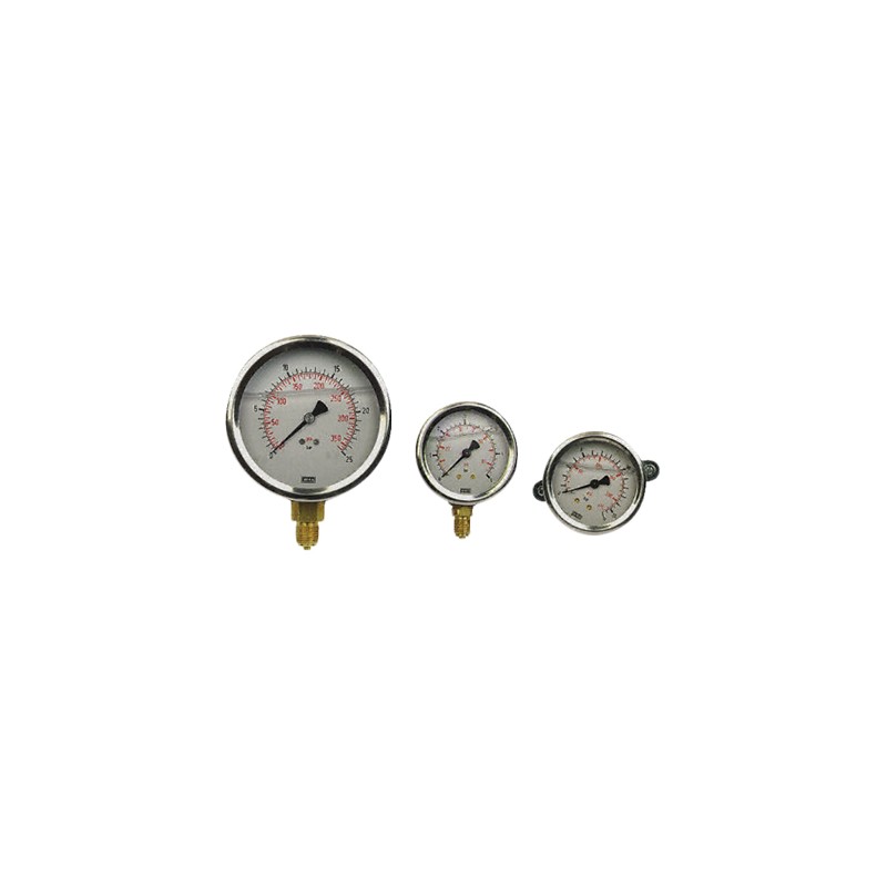 1 pcs - WIKA Analogue Pressure Gauge 40bar Back Entry, 7656056, UKAS, 0bar min.