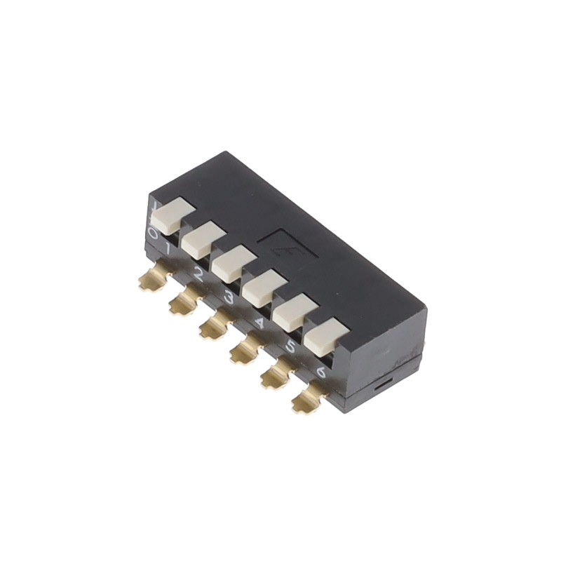 1 pcs : KAC06LGGR - SWITCH PIANO DIP SPST 0.025A 24V