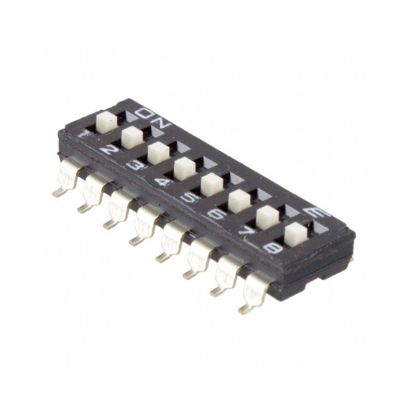 1 pcs : KAE08LGGT - SWITCH SLIDE DIP SPST 0.025A 24V