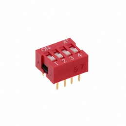 1 pcs : KAS1104RT - SWITCH SLIDE DIP SPST 0.025A 24V