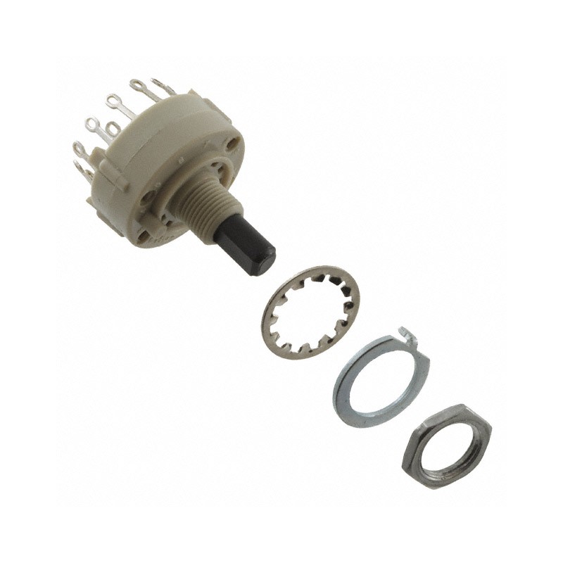 1 pcs : KC26A9.501NLS - SWITCH ROTARY 6POS 350MA 125V