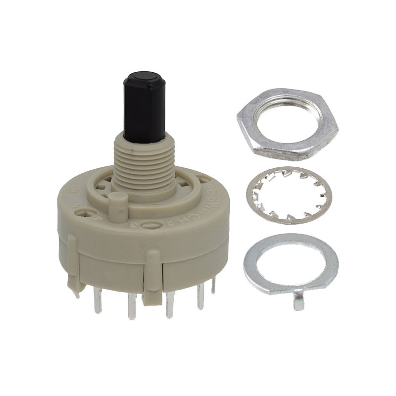 1 pcs : KC52A10.001NPS - SWITCH ROTARY 12POS 350MA 125V