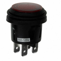 1 pcs : KFB3ALA2RBB - SWITCH PUSH DPST 10A 125V
