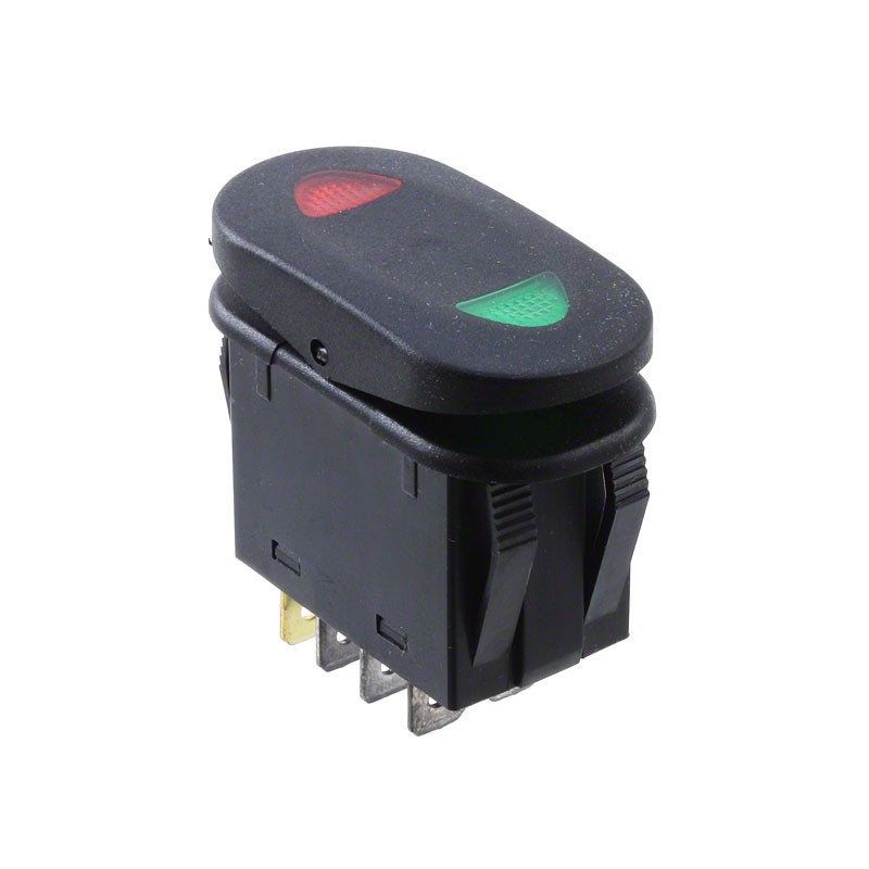 1 pcs : KMD3CMB8BBBRG2 - SWITCH ROCKER DPDT 20A 125V