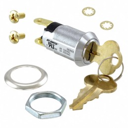 1 pcs : KO128G2007 - SWITCH KEYLOCK 2POS SPST 4A 125V