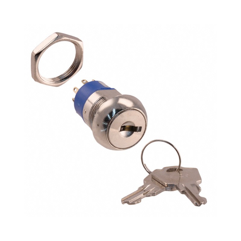 1 pcs : KO130BA126 - SWITCH KEYLOCK 3POS DP3T 4A 125V