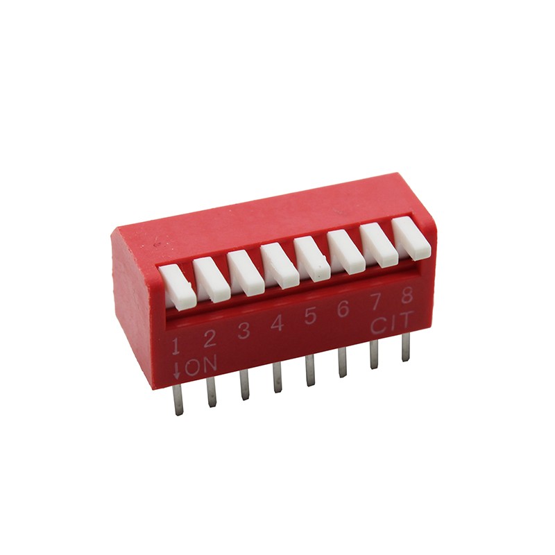 1 pcs : KP08E - SWITCH PIANO DIP SPST 0.025A 24V