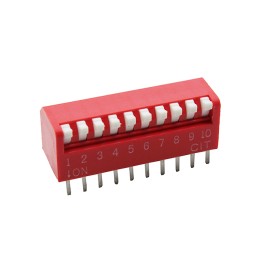 1 pcs : KP10R - SWITCH PIANO DIP SPST 0.025A 24V