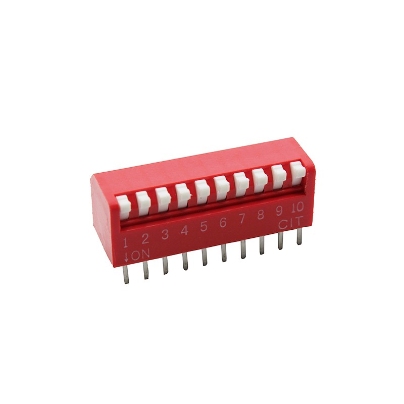 1 pcs : KP10R - SWITCH PIANO DIP SPST 0.025A 24V