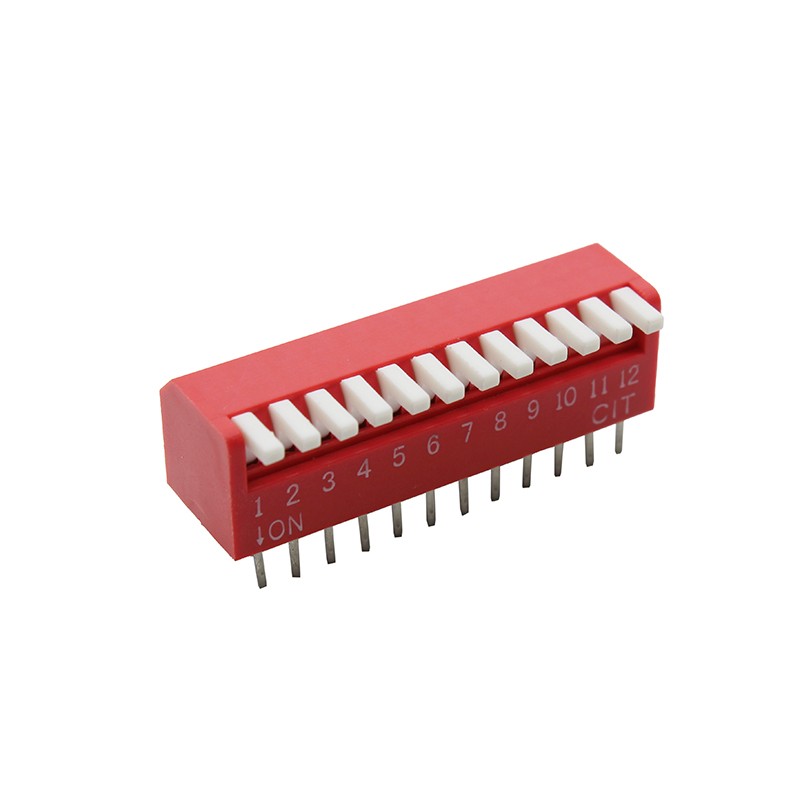 1 pcs : KP12E - SWITCH PIANO DIP SPST 0.025A 24V