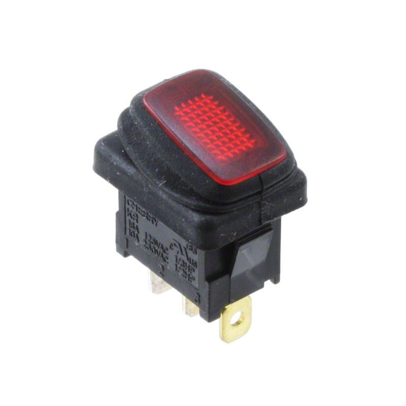 1 pcs : KRE2ALA2RBB - SWITCH ROCKER SPST 16A 125V