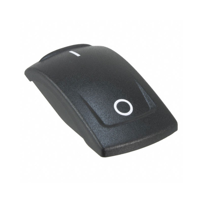 1 pcs : KRR12N04XX03 - CAP ROCKER RECTANGULAR BLACK