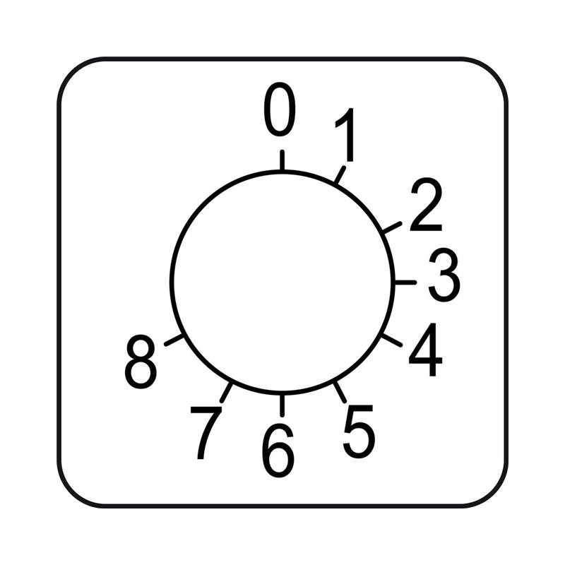 1 pcs : KZ18032 - LEGEND FOR CAM SWITCH 0 TO 8 - 4