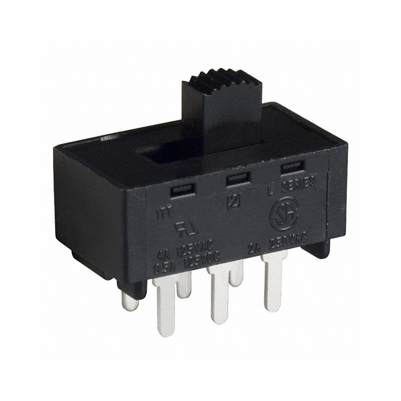 1 pcs : L202011MS02Q - SWITCH SLIDE DPDT 4A 125V