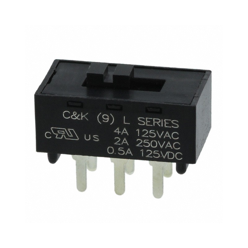1 pcs : L202121MS02Q - SWITCH SLIDE DPDT 4A 125V
