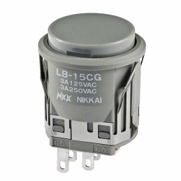 1 pcs : LB15CGW01-H - SWITCH PUSHBUTTON SPDT 3A 125V