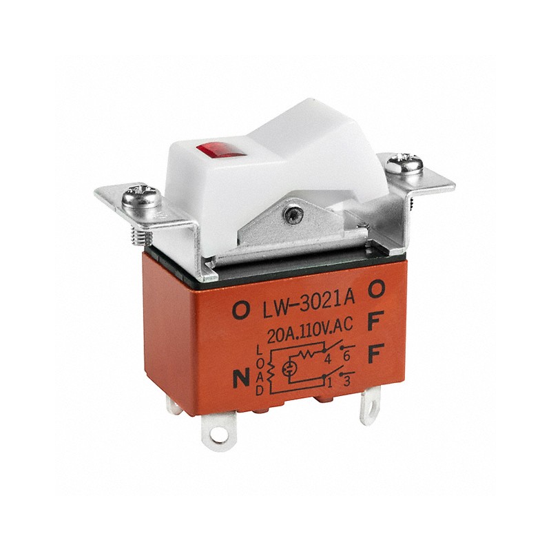 1 pcs : LW3021A - SWITCH ROCKER DPST 20A 110V