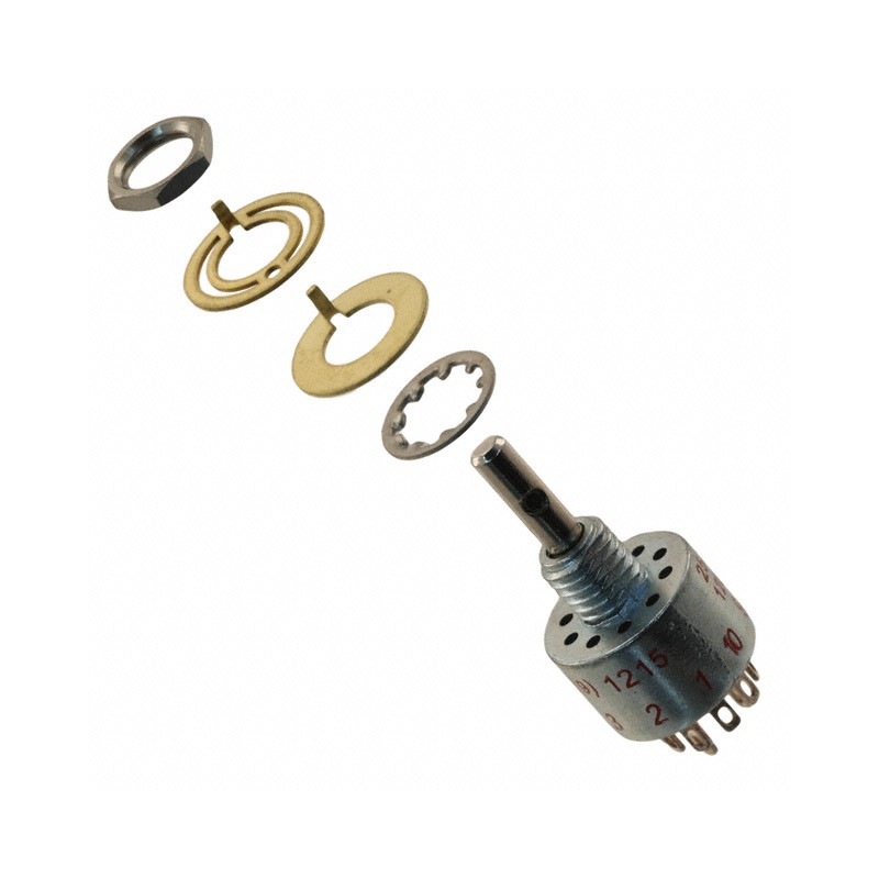 1 pcs : MF00L1NZQD - SWITCH ROTARY 5POS 250MA 125V