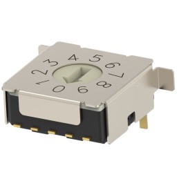 1 pcs : MRSSH4DC10SMGWTR - SW ROTARY DIP BCD COMP 0.4VA 20V