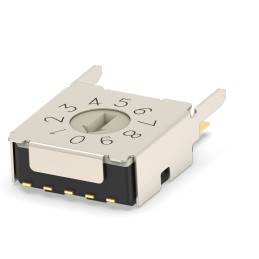 1 pcs : MRSSH4DC10THT - SW ROTARY DIP BCD COMP 0.4VA 20V