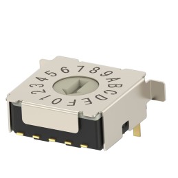 1 pcs : MRSSH4DC16SMGWT - SW ROTARY DIP HEX COMP 0.4VA 20V