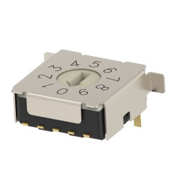 1 pcs : MRSSH4DG10SMGWT - SW ROTARY DIP GRY CODE 0.4VA 20V