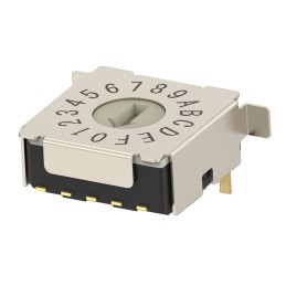 1 pcs : MRSSH4DG16SMGWTR - SW ROTARY DIP GRY CODE 0.4VA 20V