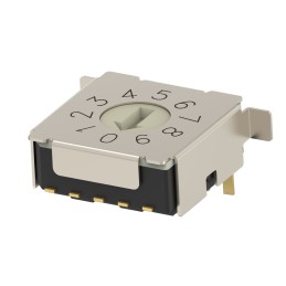 1 pcs : MRSSH4DR10SMGWT - SWITCH ROTARY DIP BCD 0.4VA 20V