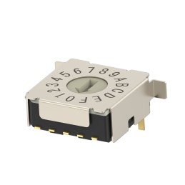 1 pcs : MRSSH4DR16SMGWT - SWITCH ROTARY DIP HEX 0.4VA 20V