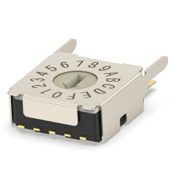 1 pcs : MRSSH4DR16THT - SWITCH ROTARY DIP HEX 0.4VA 20V