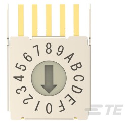 1 pcs : MRSSH4DR16THT - SWITCH ROTARY DIP HEX 0.4VA 20V