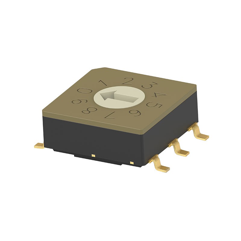 1 pcs : MRSSV0DC10SMGWTR - SW ROTARY DIP BCD COMP 0.4VA 20V