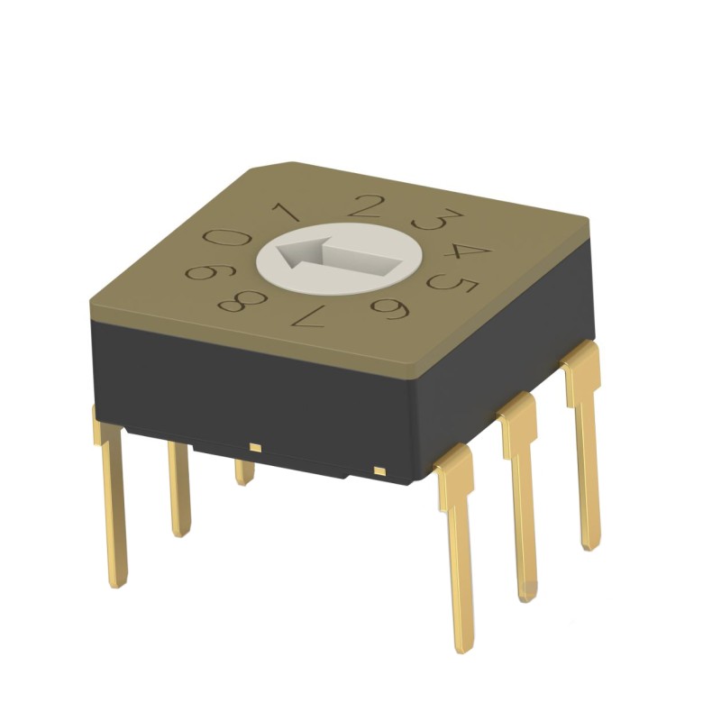 1 pcs : MRSSV0DC10THT - SW ROTARY DIP BCD COMP 0.4VA 20V