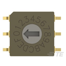 1 pcs : MRSSV0DC16SMGWTR - SW ROTARY DIP HEX COMP 0.4VA 20V