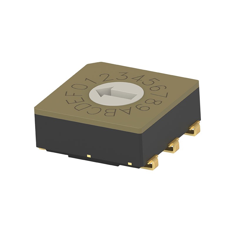 1 pcs : MRSSV0DC16SMJTR - SW ROTARY DIP HEX COMP 0.4VA 20V