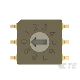 1 pcs : MRSSV0DG10SMGWTR - SW ROTARY DIP GRY CODE 0.4VA 20V