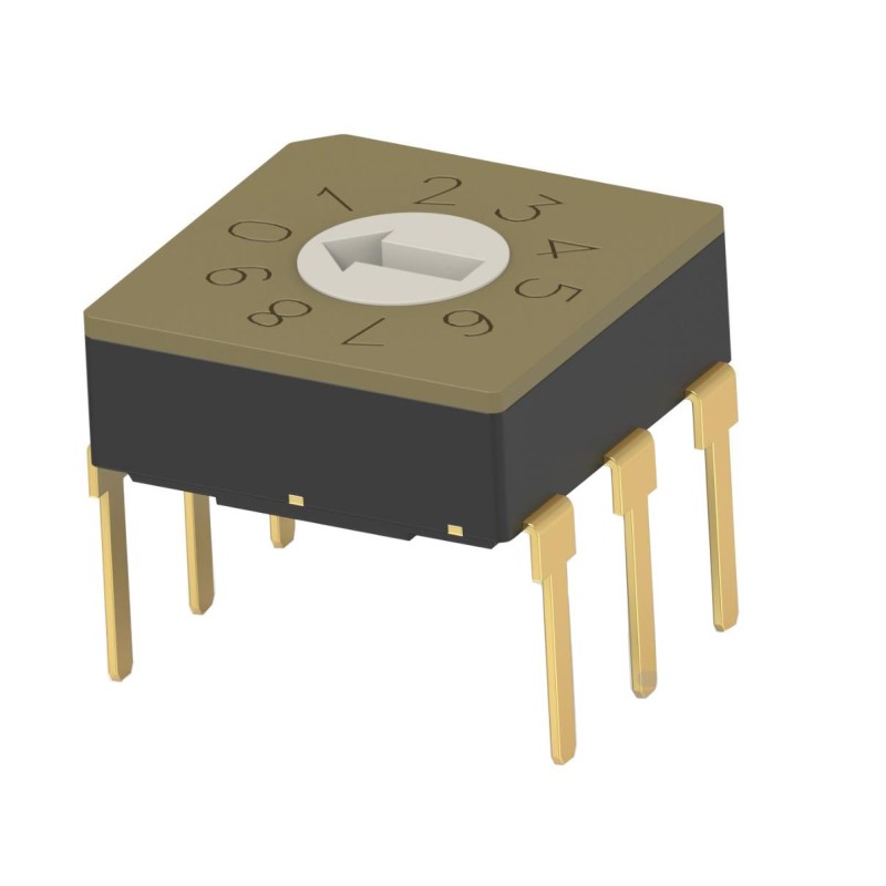 1 pcs : MRSSV0DR10THT - SWITCH ROTARY DIP BCD 0.4VA 20V