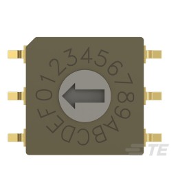 1 pcs : MRSSV0DR16SMGWT - SWITCH ROTARY DIP HEX 0.4VA 20V