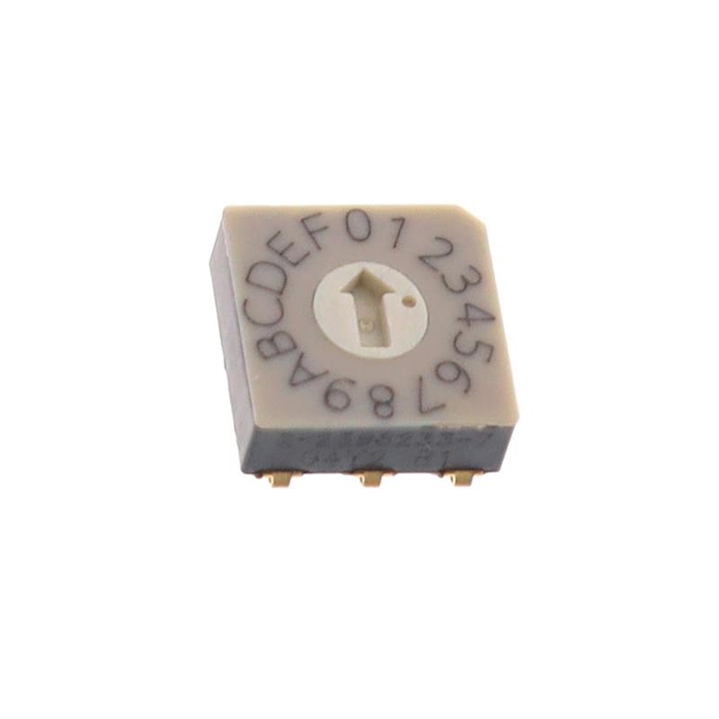1 pcs : MRSSV0DR16SMJT - SWITCH ROTARY DIP HEX 0.4VA 20V