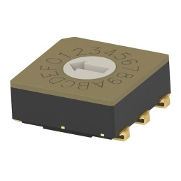 1 pcs : MRSSV0DR16SMJTR - SWITCH ROTARY DIP HEX 0.4VA 20V