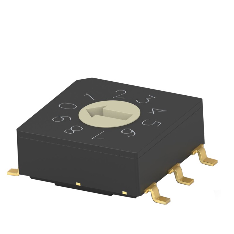 1 pcs : MRSSV1DC10SMGWTR - SW ROTARY DIP BCD COMP 0.4VA 20V