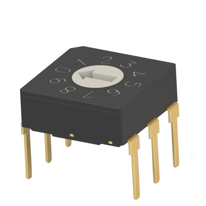 1 pcs : MRSSV1DC10THT - SW ROTARY DIP BCD COMP 0.4VA 20V