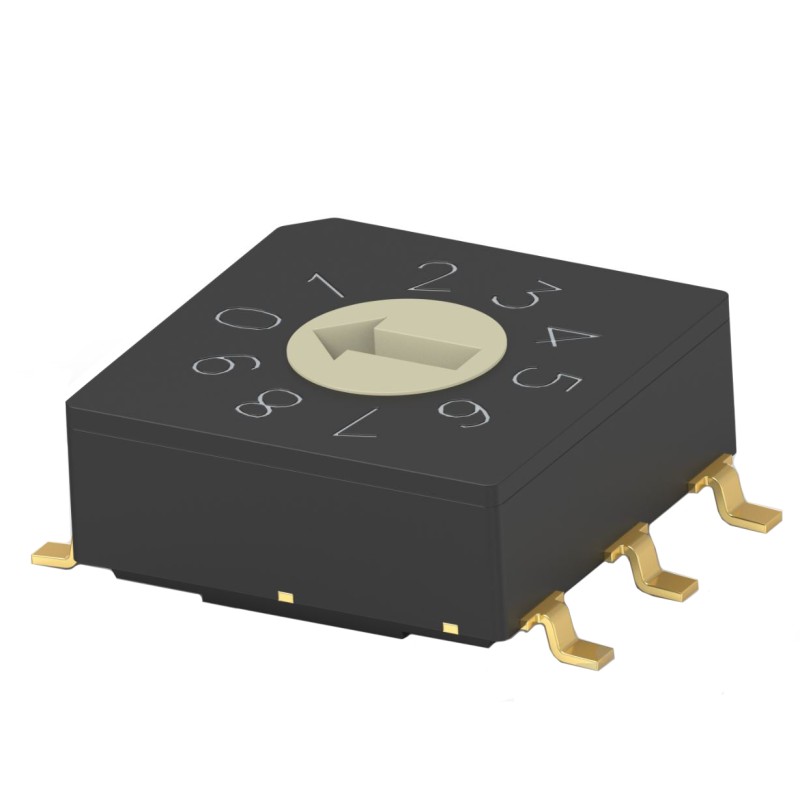 1 pcs : MRSSV1DG10SMGWT - SW ROTARY DIP GRY CODE 0.4VA 20V