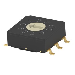 1 pcs : MRSSV1DG10SMGWTR - SW ROTARY DIP GRY CODE 0.4VA 20V