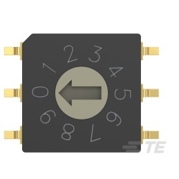 1 pcs : MRSSV1DG10SMGWTR - SW ROTARY DIP GRY CODE 0.4VA 20V