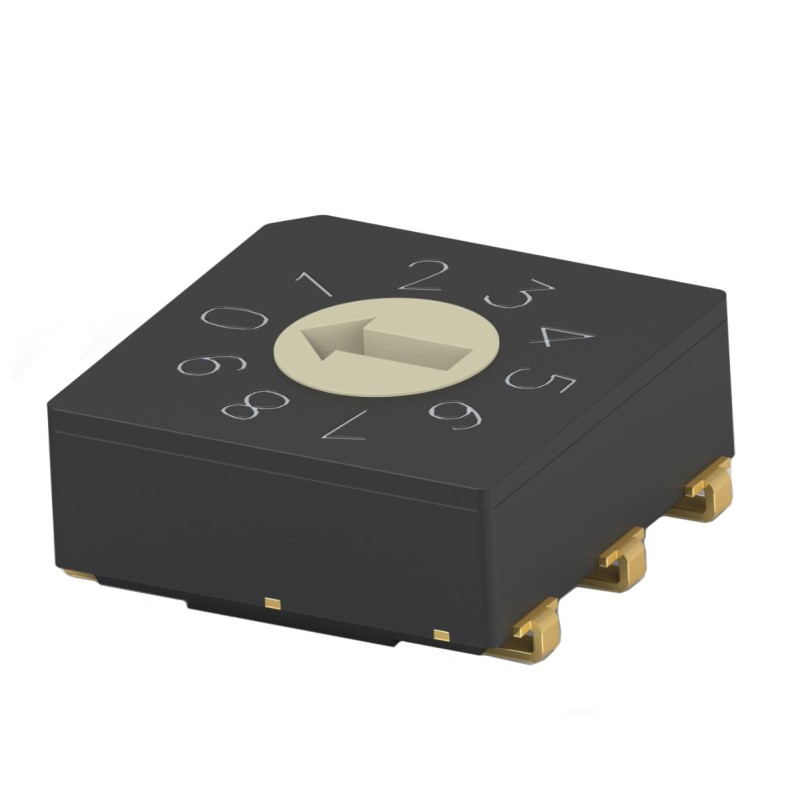 1 pcs : MRSSV1DG10SMJT - SW ROTARY DIP GRY CODE 0.4VA 20V