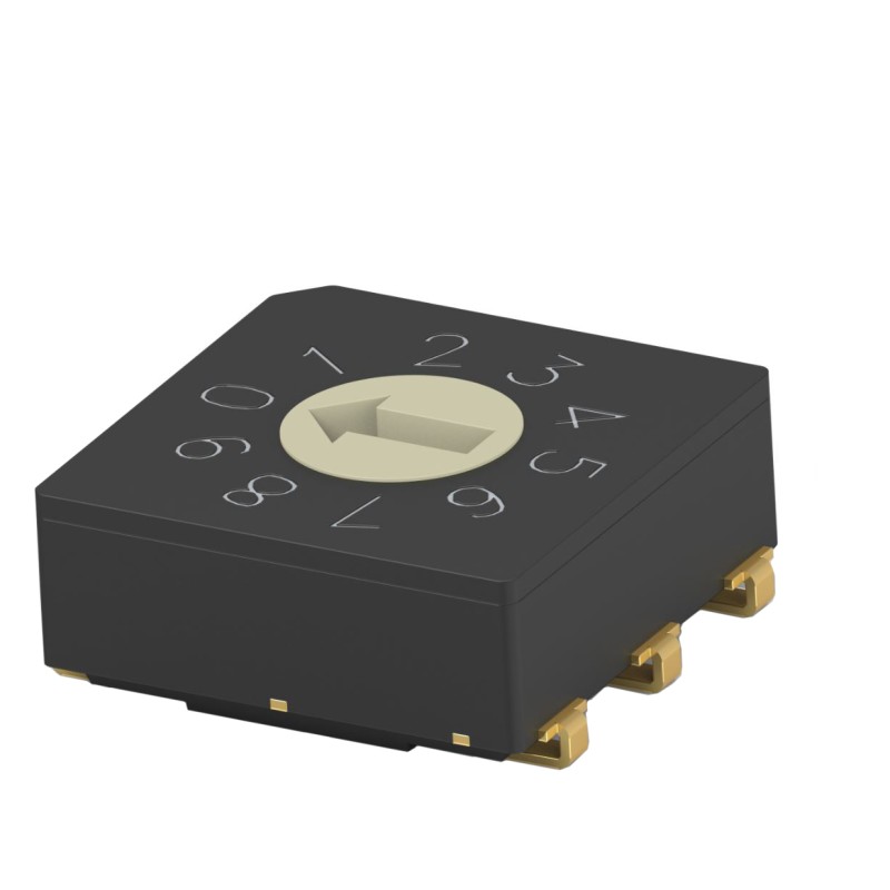 1 pcs : MRSSV1DG10SMJTR - SW ROTARY DIP GRY CODE 0.4VA 20V