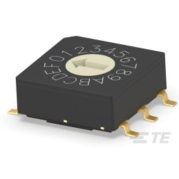 1 pcs : MRSSV1DG16SMGWT - SW ROTARY DIP GRY CODE 0.4VA 20V